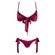 Cottelli Tie Up Bra And Briefs Set Red - Image 3