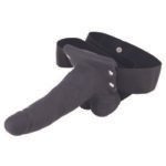 Erection Assistant Hollow Vibrating StrapOn 6 inch Black