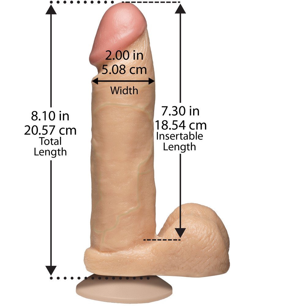 The Realistic Cock 8 Inch Dildo Flesh Pink - Image 2