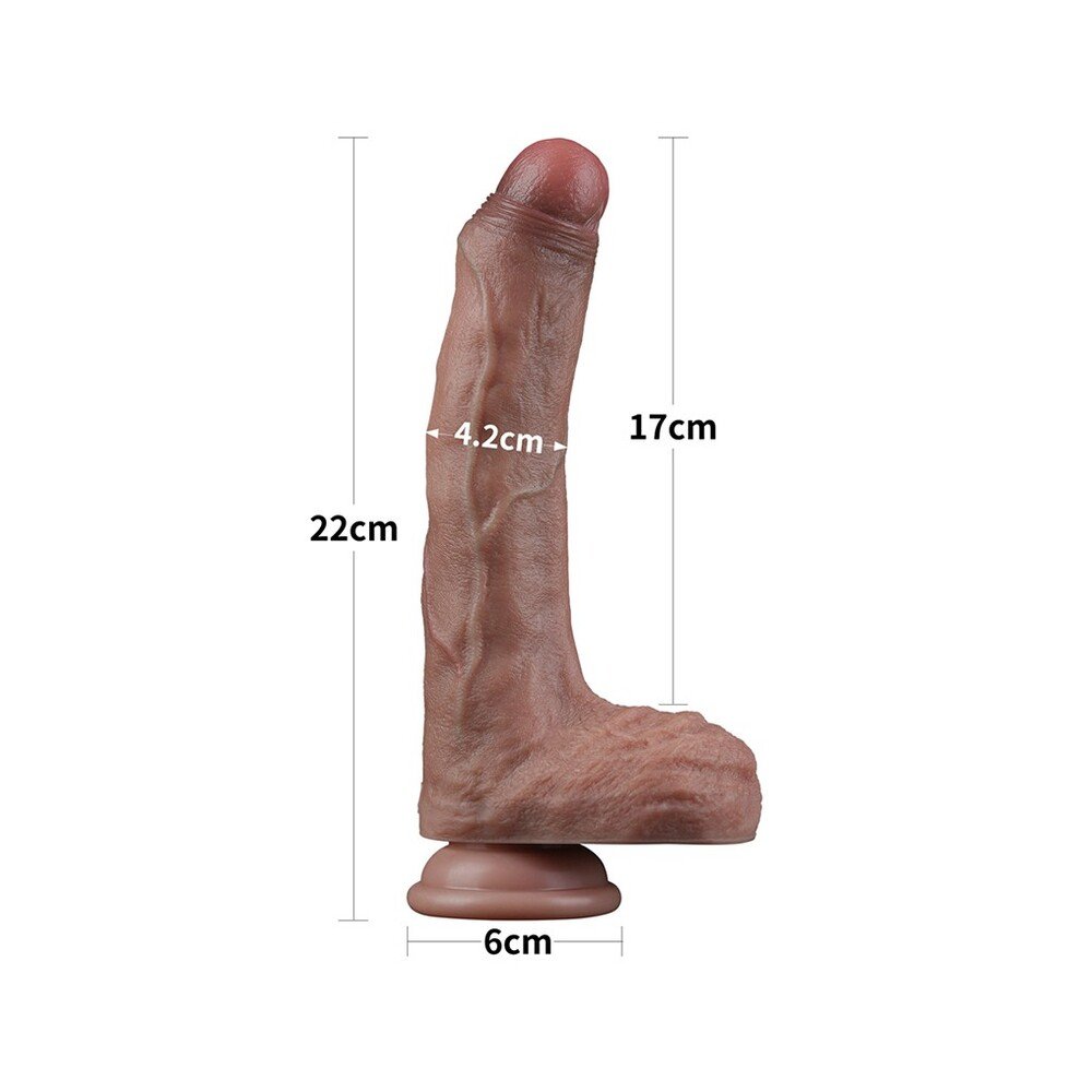 Lovetoy Dual Layered Silicone Dildo 8.5 Inches - Image 4