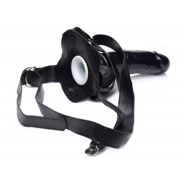 Master Series Infiltrator 2 Hollow Strap On Black 9 Inch Dildo - Image 2