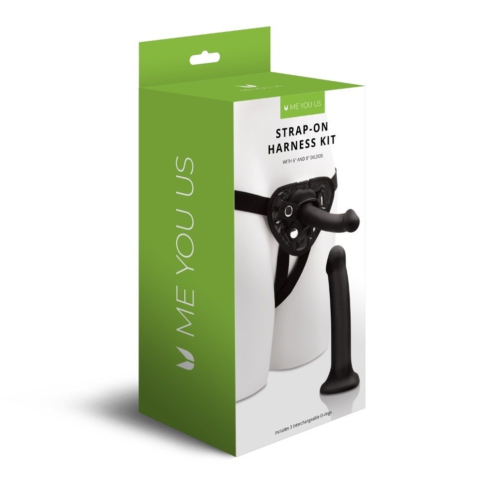 Me You Us Strap On Harness Kit With 6 And 8 Inch Dildos - Image 3