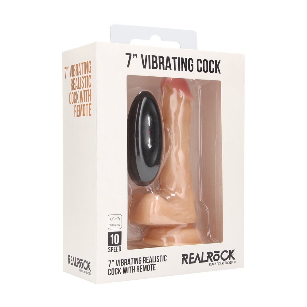 RealRock 7 Inch Vibrating Realistic Cock With Scrotum - Image 2