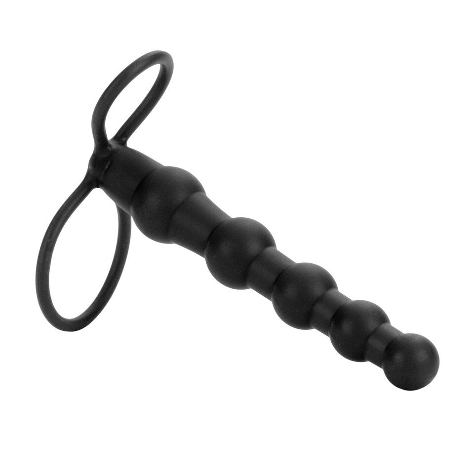 Love Rider Beaded Dual Black Penetrator - Image 2