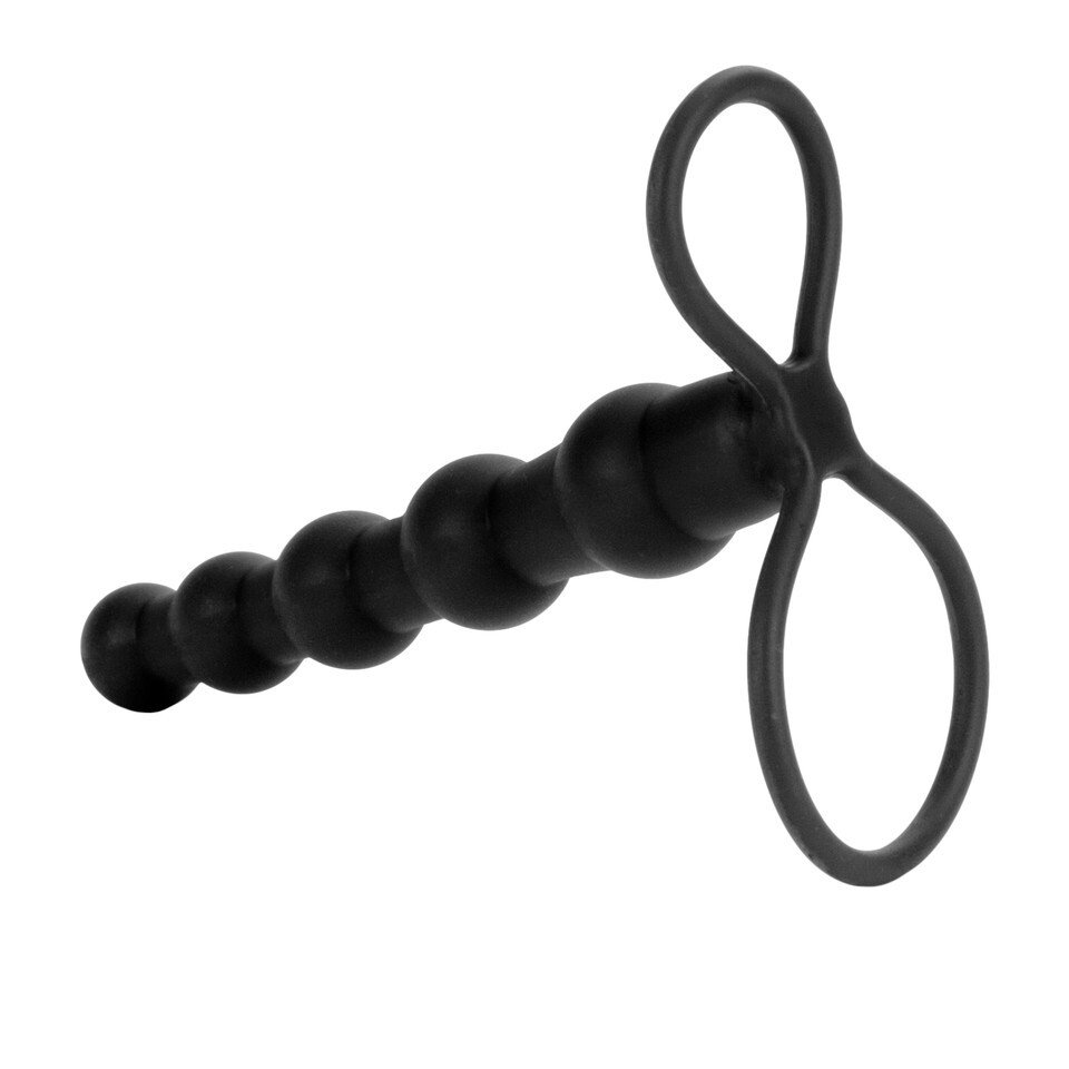 Love Rider Beaded Dual Black Penetrator - Image 3