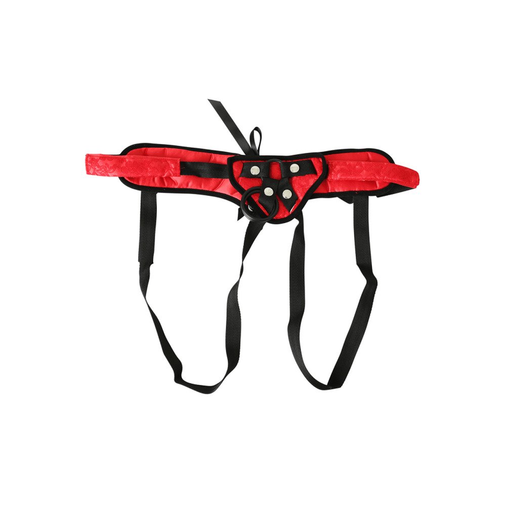 SportSheets Red Lace With Satin Corsette Strap On - Image 2